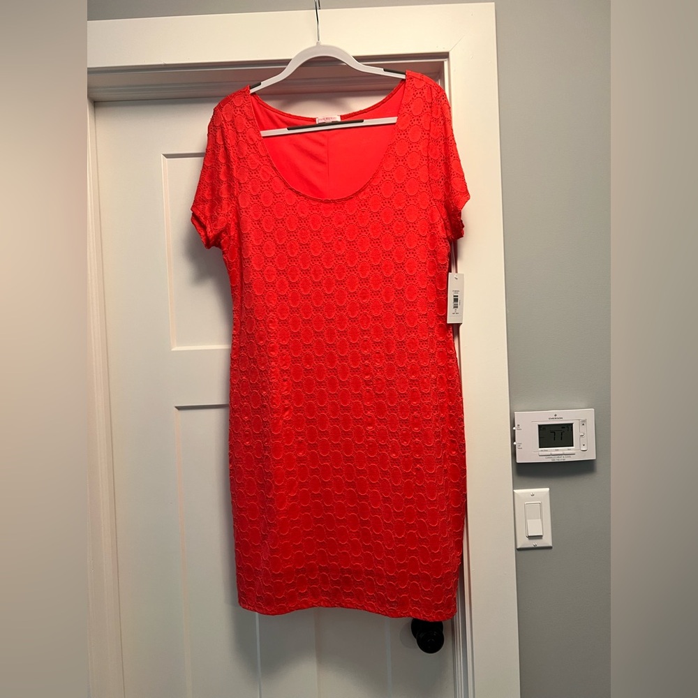 Isaac Mizrahi Scarlet Lace Dress